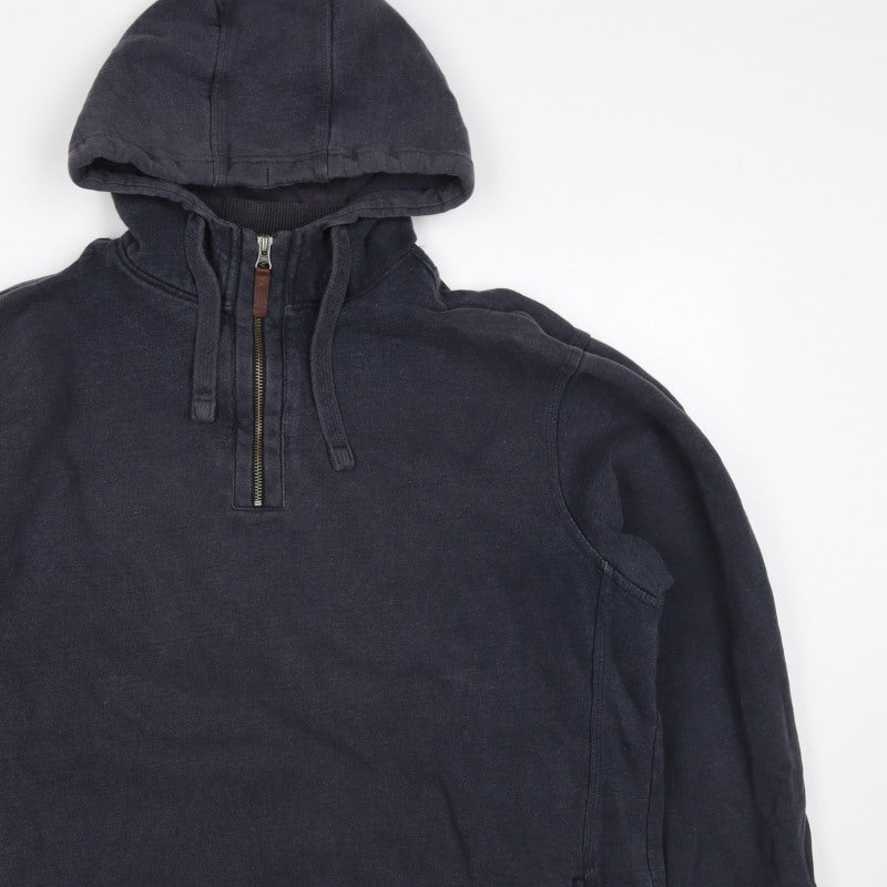 Boston Crew Men’s Black XL 1/4 Zip Pullover Hoodie Pockets