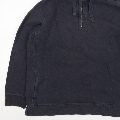 Boston Crew Men’s Black XL 1/4 Zip Pullover Hoodie Pockets