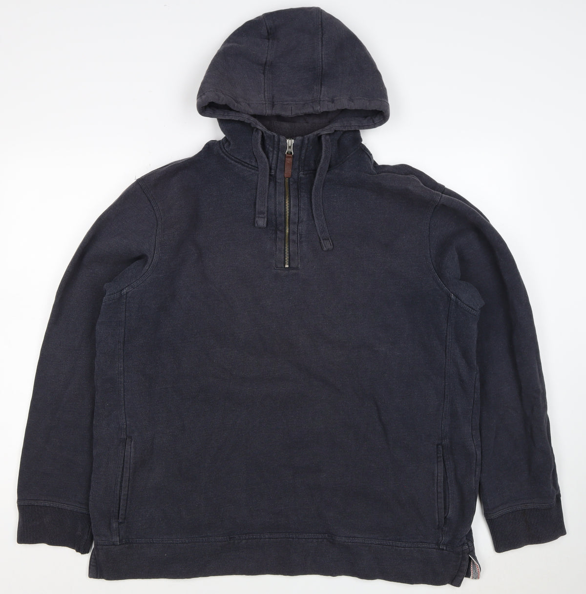 Boston Crew Men’s Black XL 1/4 Zip Pullover Hoodie Pockets