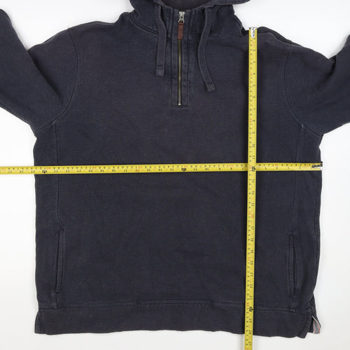 Boston Crew Men’s Black XL 1/4 Zip Pullover Hoodie Pockets