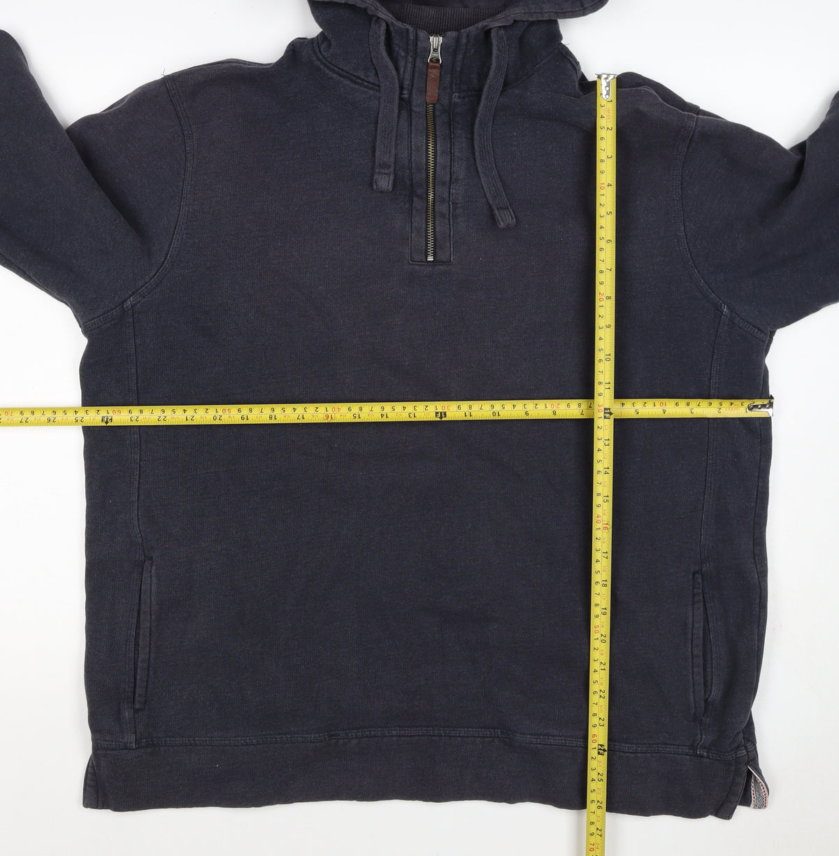 Boston Crew Men’s Black XL 1/4 Zip Pullover Hoodie Pockets
