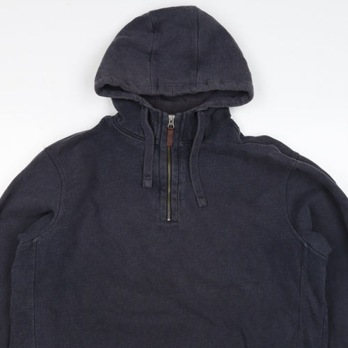 Boston Crew Men’s Black XL 1/4 Zip Pullover Hoodie Pockets