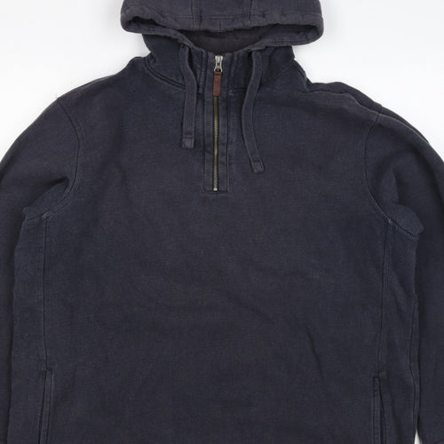 Boston Crew Men’s Black XL 1/4 Zip Pullover Hoodie Pockets