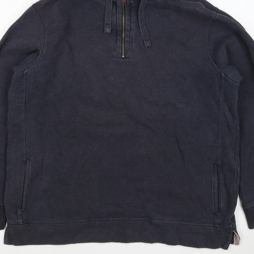 Boston Crew Men’s Black XL 1/4 Zip Pullover Hoodie Pockets