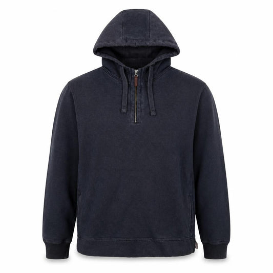 Boston Crew Men’s Black XL 1/4 Zip Pullover Hoodie Pockets