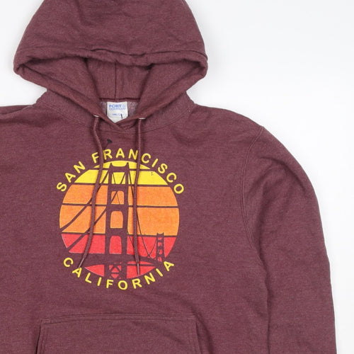 Port & Company Men’s Purple S Pullover Hoodie San Francisco Graphic