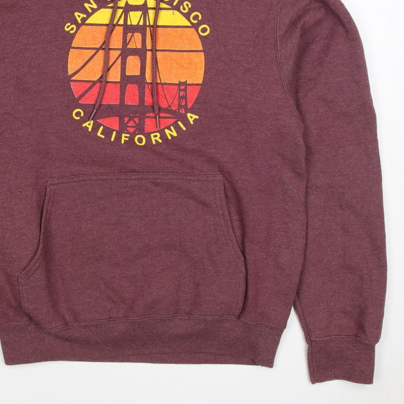 Port & Company Men’s Purple S Pullover Hoodie San Francisco Graphic