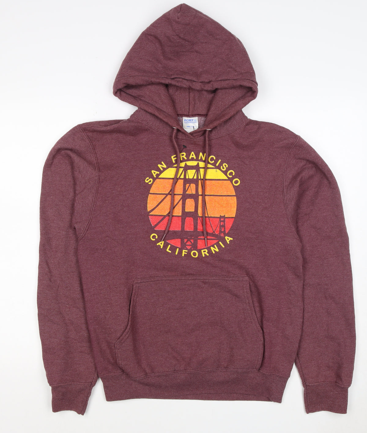 Port & Company Men’s Purple S Pullover Hoodie San Francisco Graphic