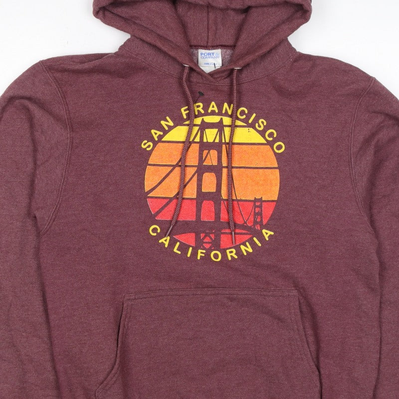 Port & Company Men’s Purple S Pullover Hoodie San Francisco Graphic