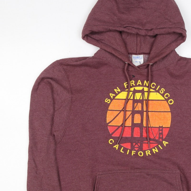 Port & Company Men’s Purple S Pullover Hoodie San Francisco Graphic