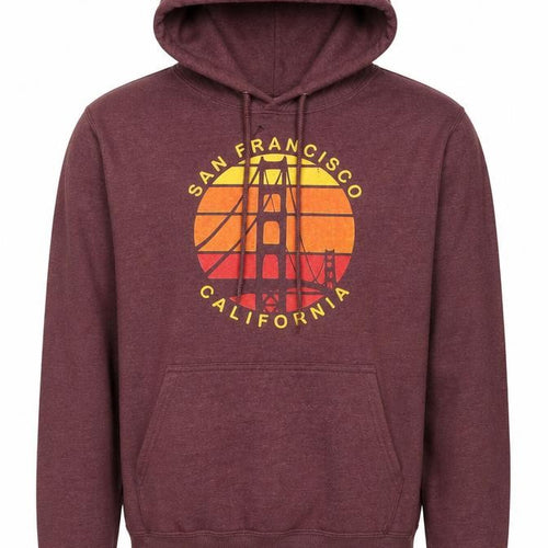 Port & Company Men’s Purple S Pullover Hoodie San Francisco Graphic