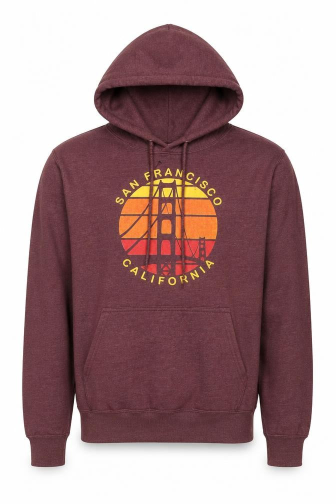 Port & Company Men’s Purple S Pullover Hoodie San Francisco Graphic