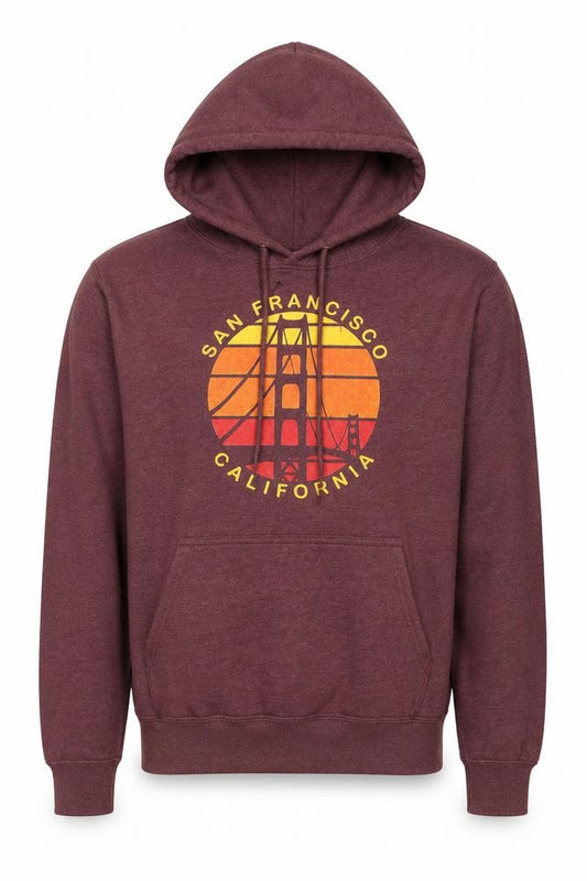 Port & Company Men’s Purple S Pullover Hoodie San Francisco Graphic