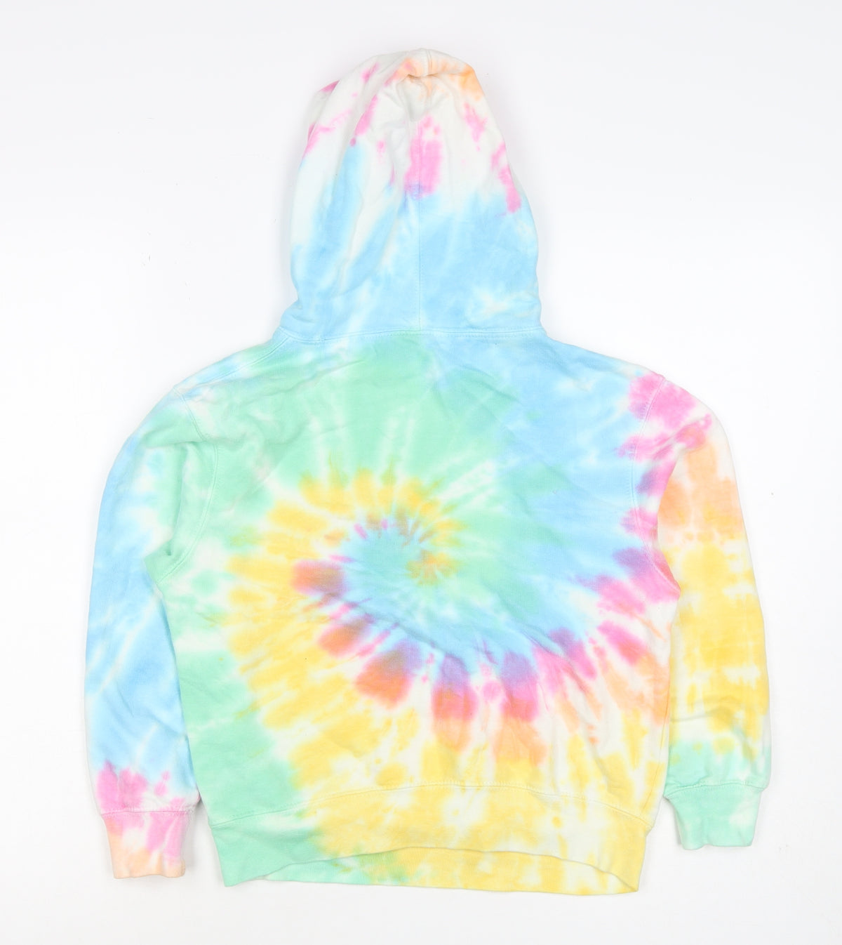 Close-up detail of Ocean Beach Company girls’ multicoloured s boston tie dye pullover hoodie