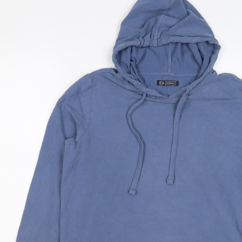 Additional view of Avenue Women’s Blue Hooded Pullover Sweatshirt UK 18 Plus Cotton