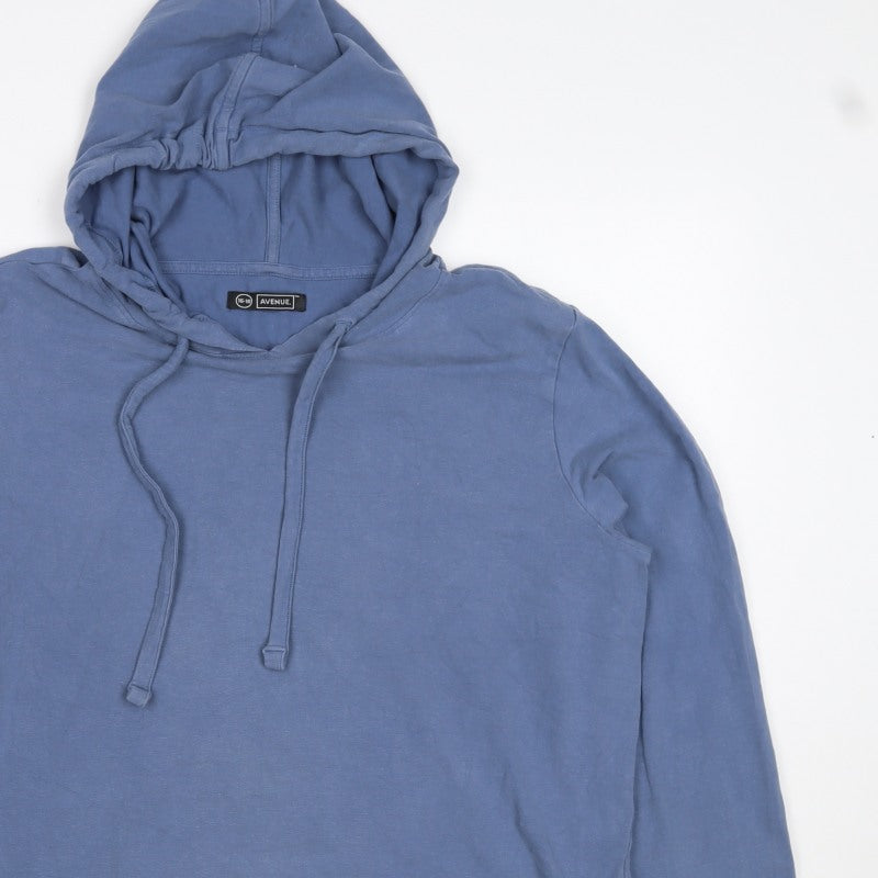 Additional view of Avenue Women’s Blue Hooded Pullover Sweatshirt UK 18 Plus Cotton