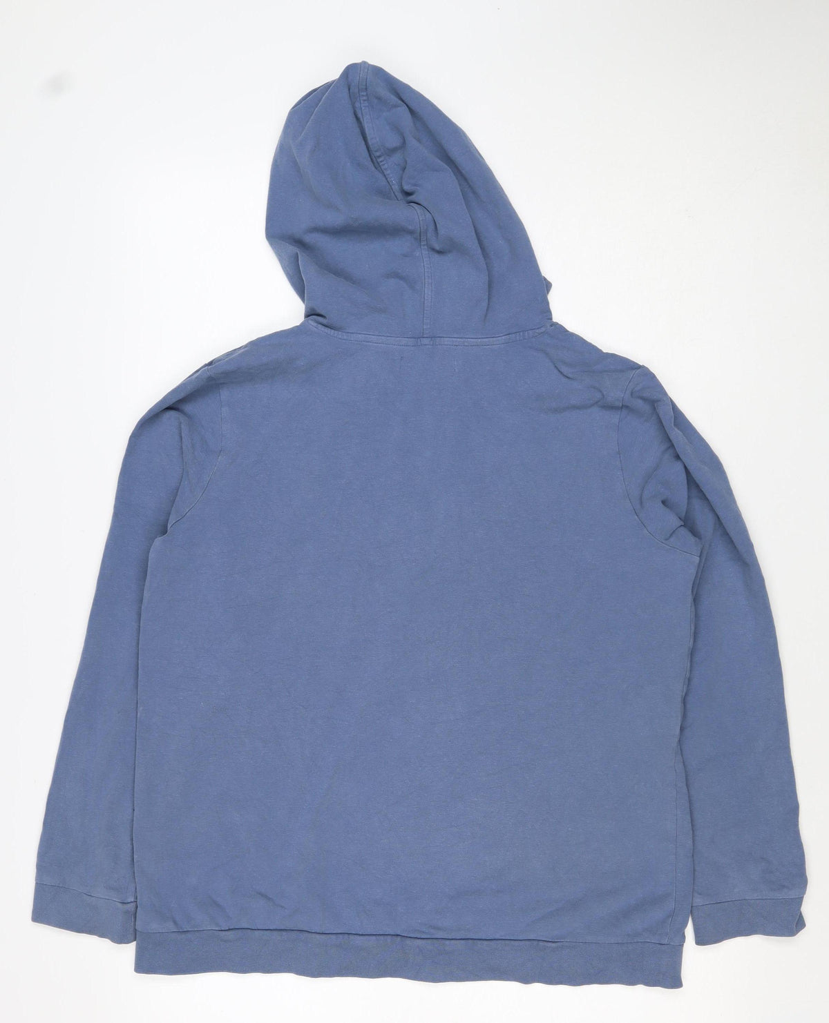 Close-up detail of Avenue Women’s Blue Hooded Pullover Sweatshirt UK 18 Plus Cotton