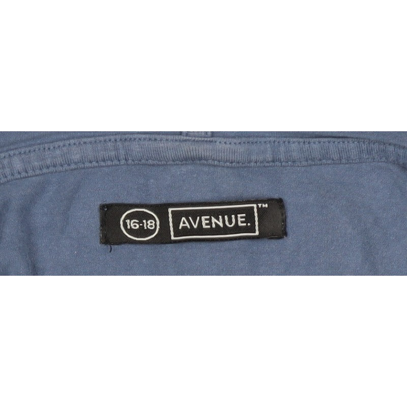 Additional view of Avenue Women’s Blue Hooded Pullover Sweatshirt UK 18 Plus Cotton