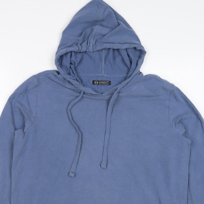 Additional view of Avenue Women’s Blue Hooded Pullover Sweatshirt UK 18 Plus Cotton