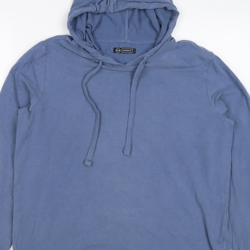 Additional view of Avenue Women’s Blue Hooded Pullover Sweatshirt UK 18 Plus Cotton