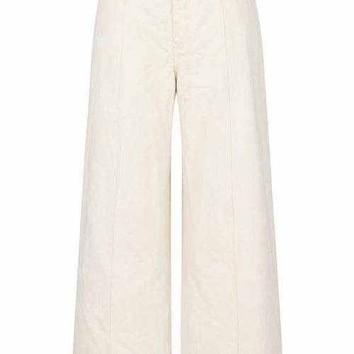 Marks & Spencer Women’s Ivory Wide-Leg Jeans UK 14 Regular Cotton Stretch