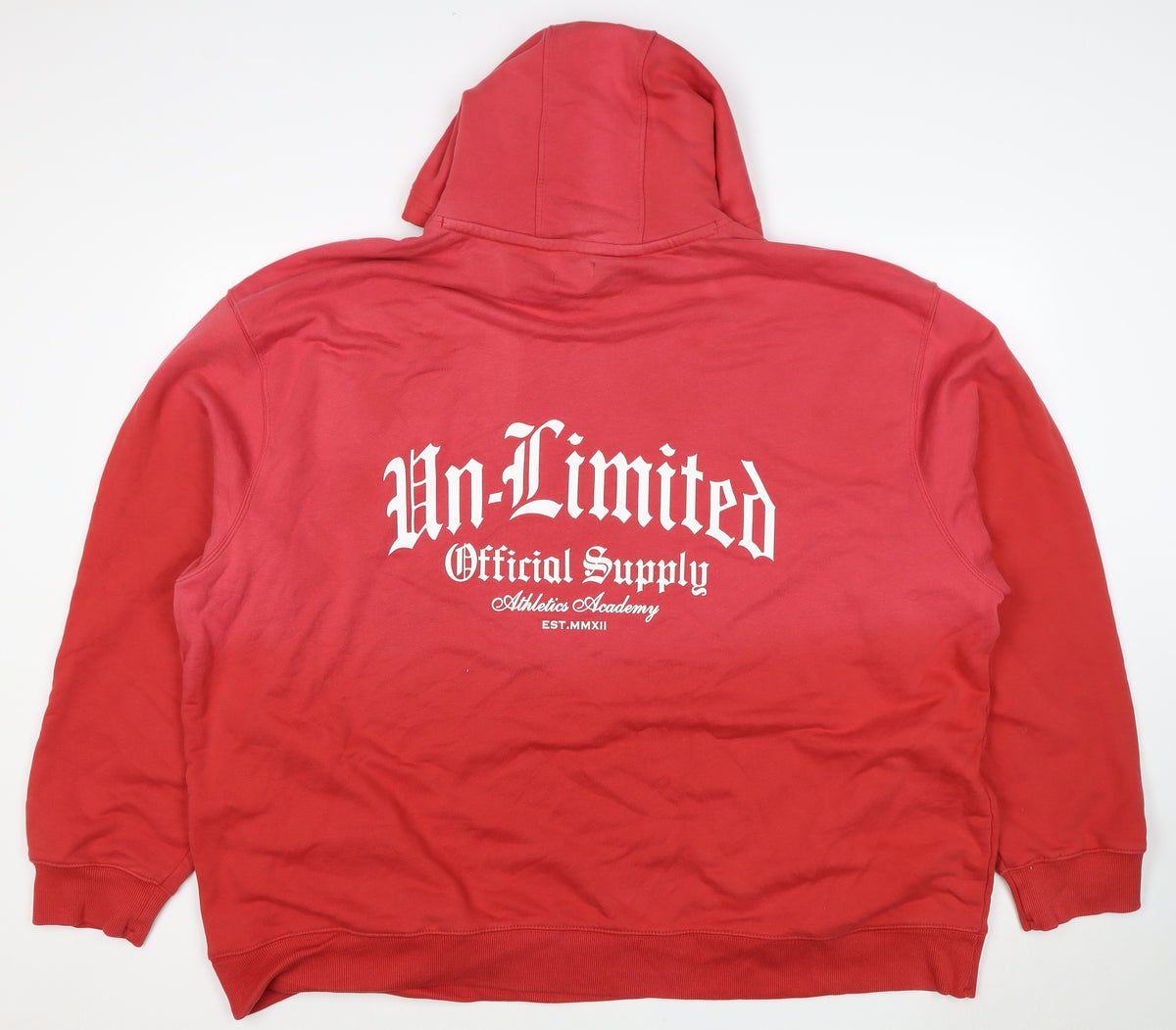 George Men’s Red 4XL Pullover Hoodie Graphic Print Logo Pockets