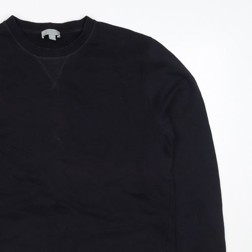 COS Men’s Black L Crew Neck Pullover Cotton Sweatshirt Long Sleeve