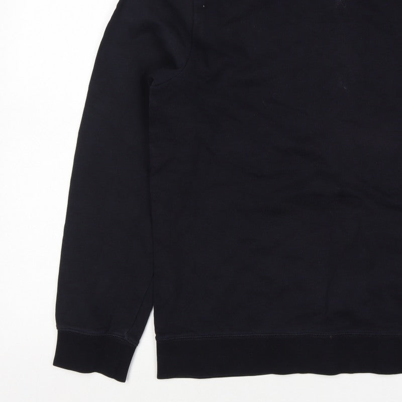 COS Men’s Black L Crew Neck Pullover Cotton Sweatshirt Long Sleeve