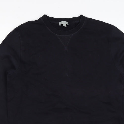 COS Men’s Black L Crew Neck Pullover Cotton Sweatshirt Long Sleeve