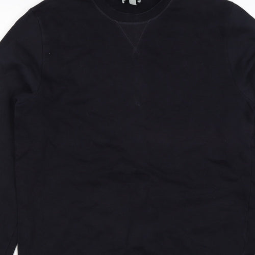 COS Men’s Black L Crew Neck Pullover Cotton Sweatshirt Long Sleeve
