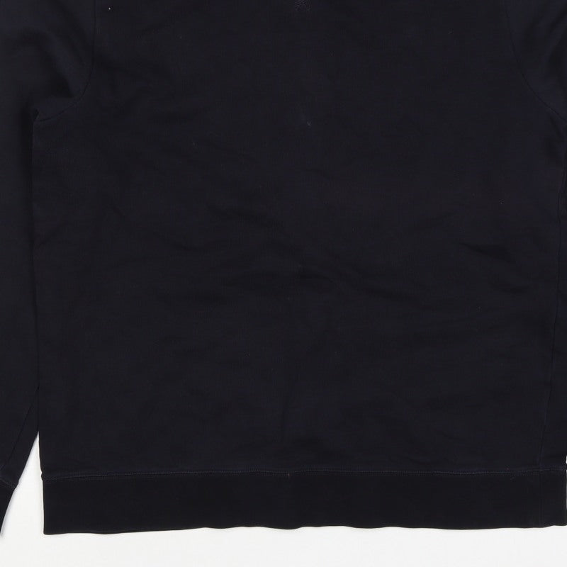 COS Men’s Black L Crew Neck Pullover Cotton Sweatshirt Long Sleeve