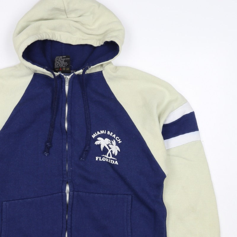 Fruit of the Loom Women’s Blue M Full Zip Miami Beach Hoodie
