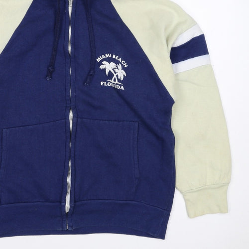Fruit of the Loom Women’s Blue M Full Zip Miami Beach Hoodie