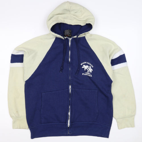 Fruit of the Loom Women’s Blue M Full Zip Miami Beach Hoodie