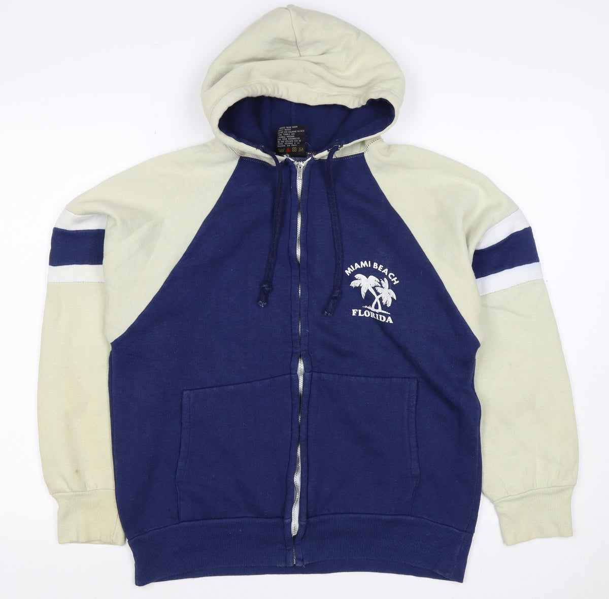 Fruit of the Loom Women’s Blue M Full Zip Miami Beach Hoodie