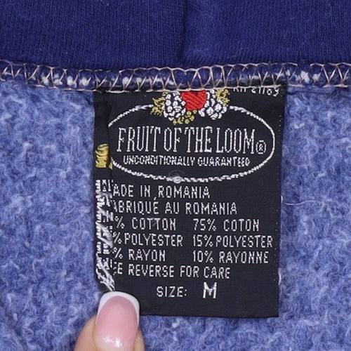 Fruit of the Loom Women’s Blue M Full Zip Miami Beach Hoodie