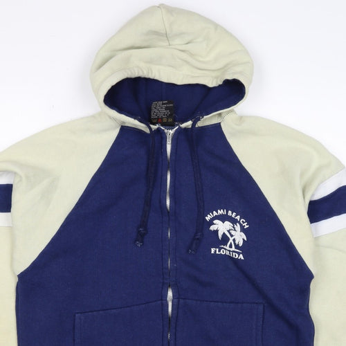 Fruit of the Loom Women’s Blue M Full Zip Miami Beach Hoodie