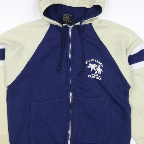 Fruit of the Loom Women’s Blue M Full Zip Miami Beach Hoodie