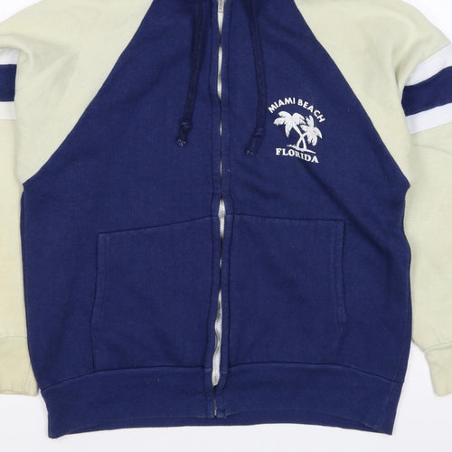 Fruit of the Loom Women’s Blue M Full Zip Miami Beach Hoodie