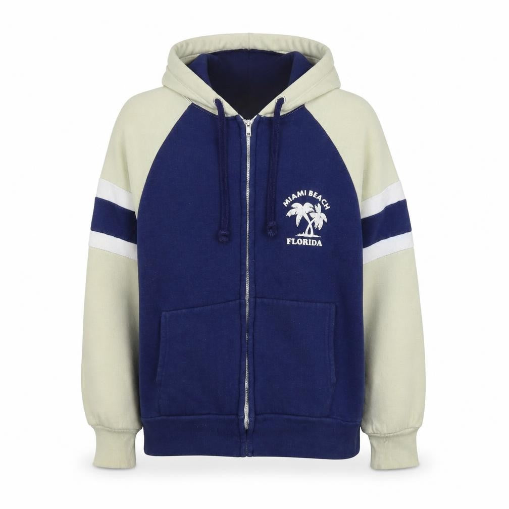Fruit of the Loom Women’s Blue M Full Zip Miami Beach Hoodie