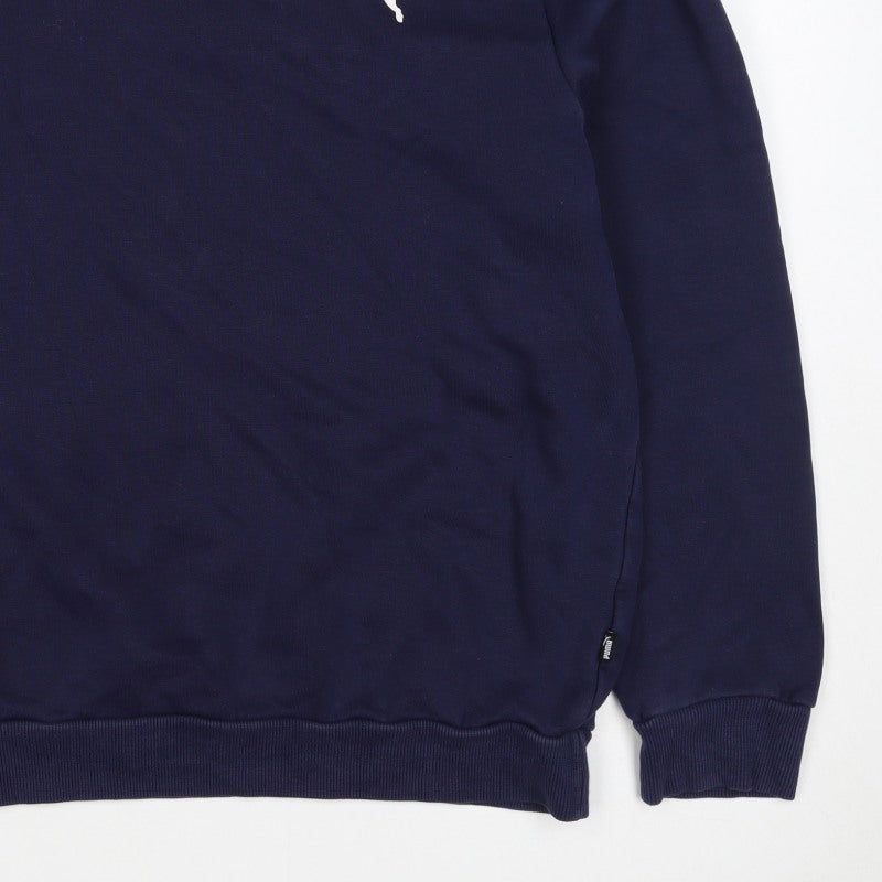 Additional view of Puma Men’s Blue M Crew Neck Logo Pullover Sweatshirt Sports