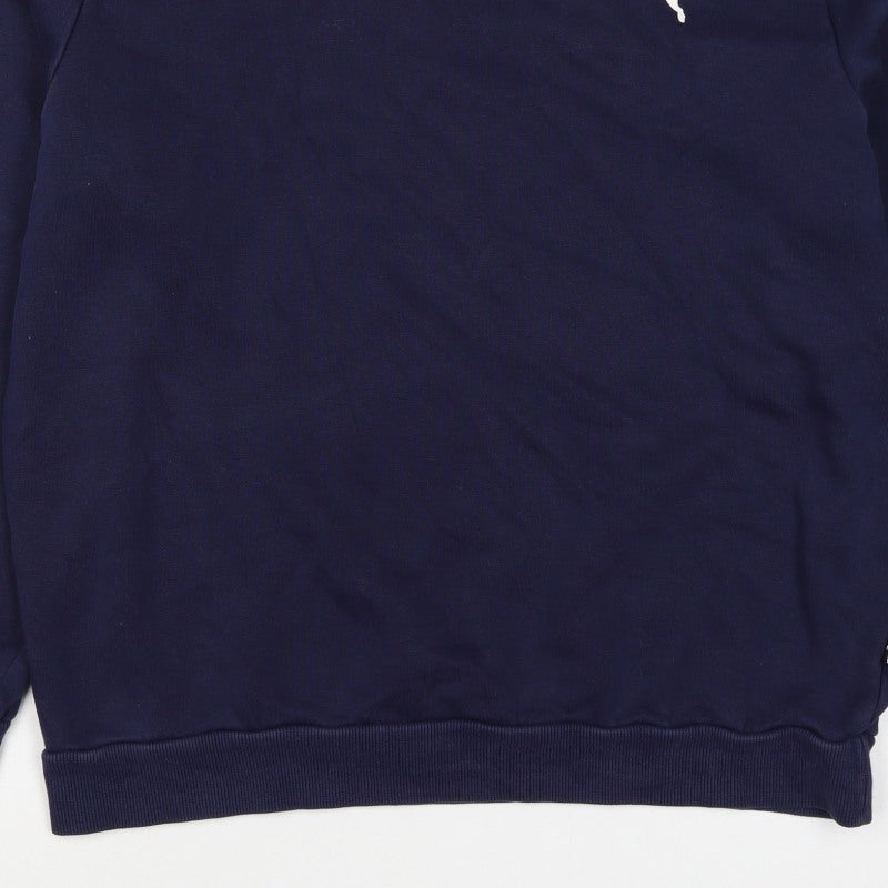 Additional view of Puma Men’s Blue M Crew Neck Logo Pullover Sweatshirt Sports