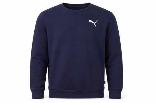 Puma Men’s Blue M Crew Neck Logo Pullover Sweatshirt Sports