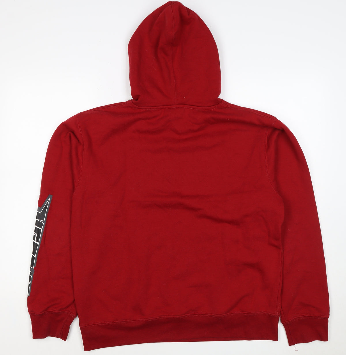 No Fear Men's Red L Pullover Hoodie Graphic Logo Pocket