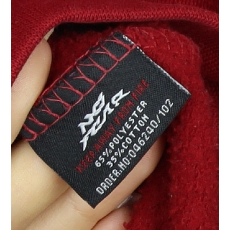 No Fear Men's Red L Pullover Hoodie Graphic Logo Pocket