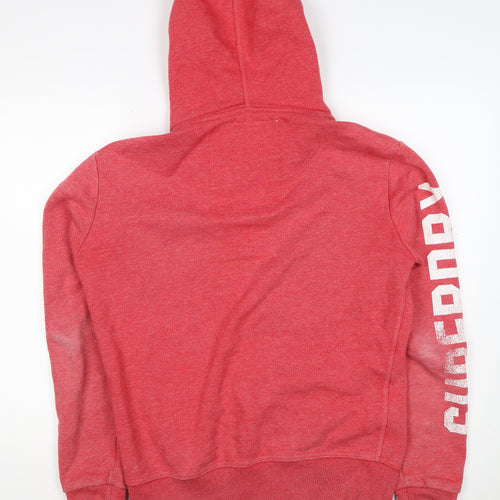 Superdry Men’s Red M Full Zip Hooded Graphic Track & Field Hoodie
