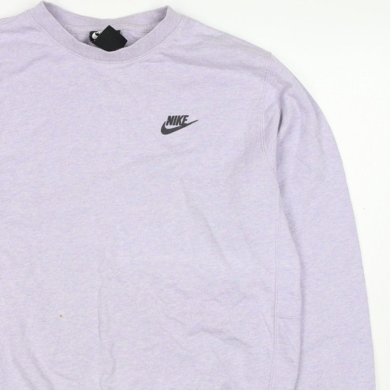 Nike Women’s Purple S Logo Crew Neck Raglan Sweatshirt