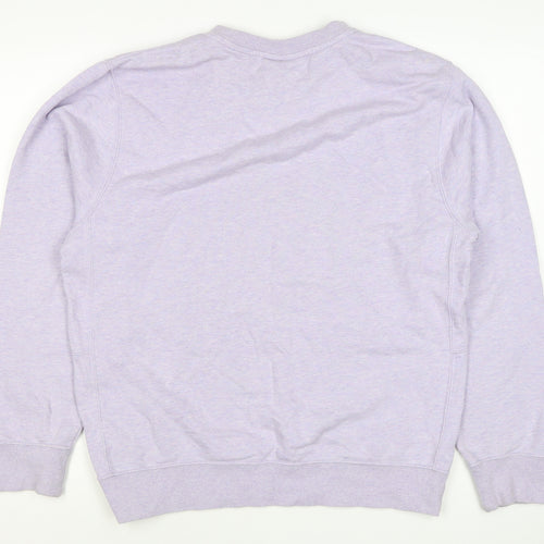 Nike Women’s Purple S Logo Crew Neck Raglan Sweatshirt