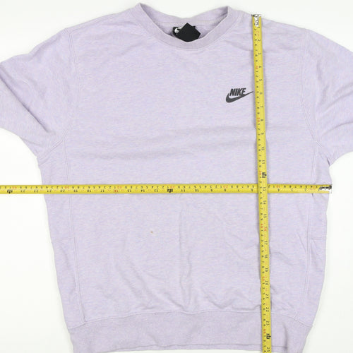 Nike Women’s Purple S Logo Crew Neck Raglan Sweatshirt