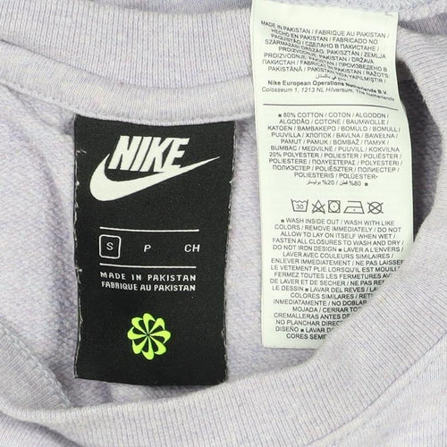 Nike Women’s Purple S Logo Crew Neck Raglan Sweatshirt